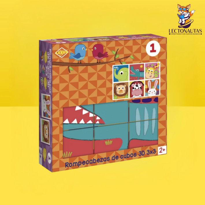 Rompecabezas 3D de cubo naranja